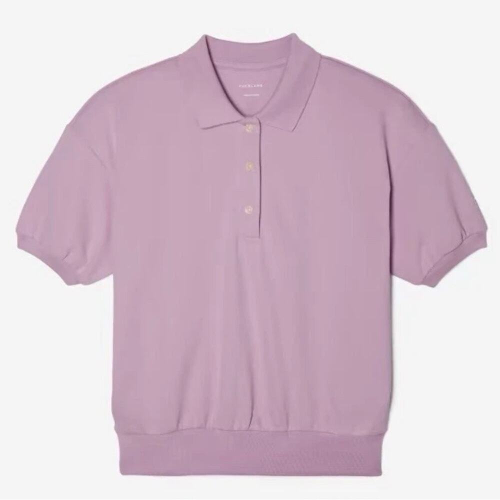 Everlane Organic Cotton The Oversized Polo Top Shirt Preppy Mauve Lilac XS